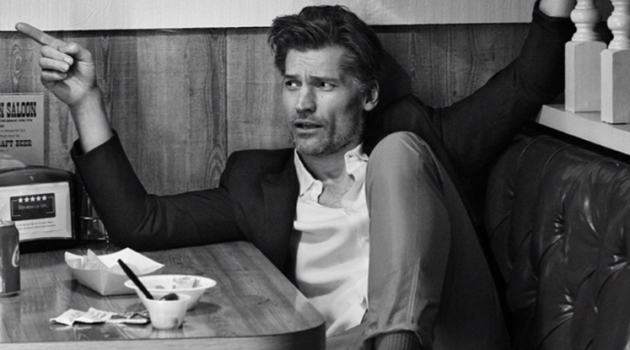 Nikolaj Coster-Waldau Covers Icon El País, Discusses Living Outside Hollywood Actor Nikolaj Coster-Waldau sports a Sandro shirt, Prada suit jacket, Moncler 2 pants, and Lanvin sneakers.