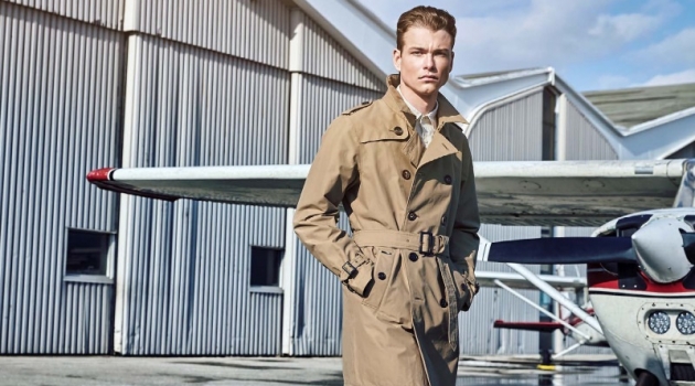 Magnus Hambleton Takes to Hangar for Nobis Spring '19 Campaign Donning a trench, Magnus Hambleton fronts Nobis' spring-summer 2019 campaign.