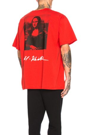 OFF-WHITE Mona Lisa Graphic Tee in Red. - size XL (also in L,M,S,XS) OFF-WHITE Mona Lisa Graphic Tee in Red. - size XL (also in L,M,S,XS)