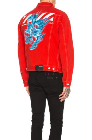 OFF-WHITE Slim Denim Jacket in Red. - size L (also in ) OFF-WHITE Slim Denim Jacket in Red. - size L (also in )