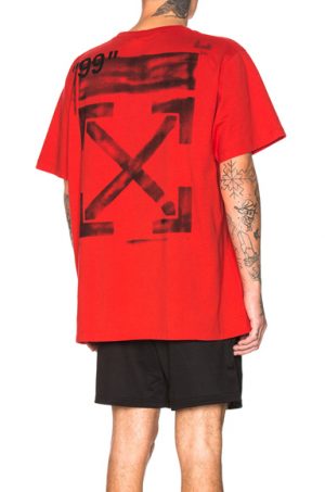 OFF-WHITE Stencil Tee in Red. - size S (also in L,M,XL) OFF-WHITE Stencil Tee in Red. - size S (also in L,M,XL)