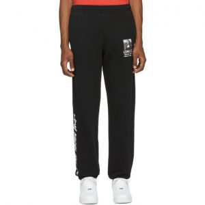 Off-White Black Monalisa Slim Lounge Pants Off-White Black Monalisa Slim Lounge Pants