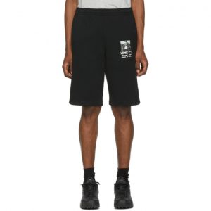 Off-White Black Monalisa Sweat Shorts Off-White Black Monalisa Sweat Shorts