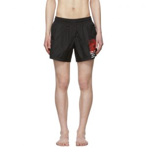 Off-White Black Monnalisa Swim Shorts Off-White Black Monnalisa Swim Shorts