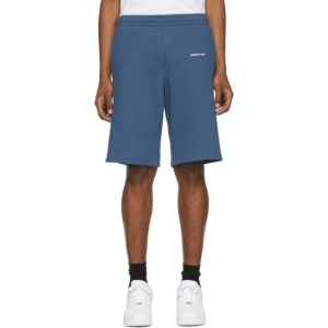 Off-White Blue Logo Sweat Shorts Off-White Blue Logo Sweat Shorts