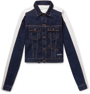 Off-White - Striped Denim Jacket - Men - Indigo Off-White - Striped Denim Jacket - Men - Indigo
