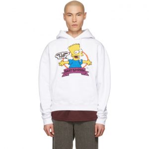 Off-White White Bart Over Hoodie Off-White White Bart Over Hoodie