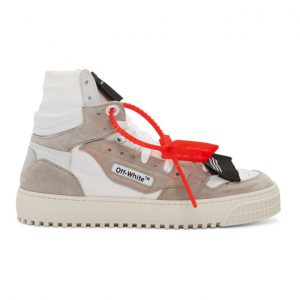 Off-White White and Grey Low 3.0 Off-Court High-Top Sneakers Off-White White and Grey Low 3.0 Off Court High-Top Sneakers