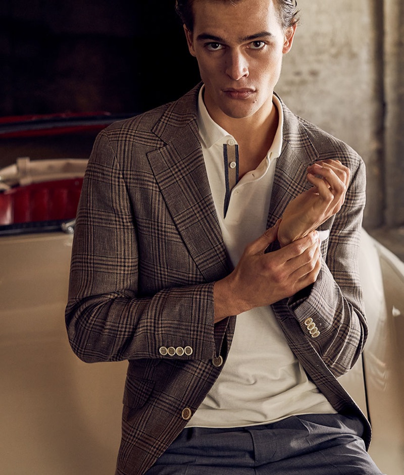 Brunello Cucinelli enlists Parker van Noord to star in a sartorial story for the season.