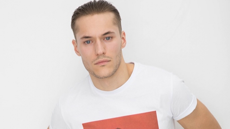 Paul Kohler sports a David Bowie t-shirt from Reserved's "Heroes" collection.