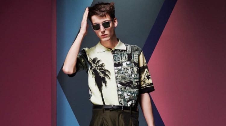 Nick Fortna stars in Paul Smith's spring-summer 2019 campaign.