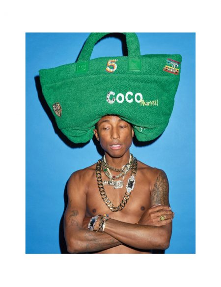 Pharrell Sports Chanel Collab for Harper's Bazaar Korea