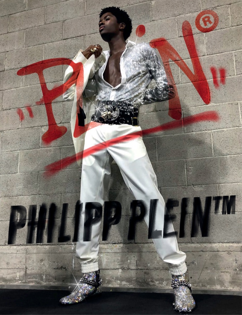 Alton Mason fronts Philipp Plein's spring-summer 2019 campaign.