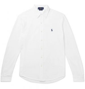 Polo Ralph Lauren - Button-Down Collar Cotton-Piqué Shirt - Men - White Polo Ralph Lauren - Button-Down Collar Cotton-Piqué Shirt - Men - White