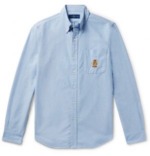 Polo Ralph Lauren - Button-Down Collar Embroidered Cotton Oxford Shirt - Men - Light blue Polo Ralph Lauren - Button-Down Collar Embroidered Cotton Oxford Shirt - Men - Light blue