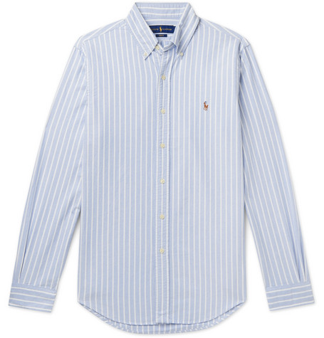 ralph lauren slim fit oxford blue