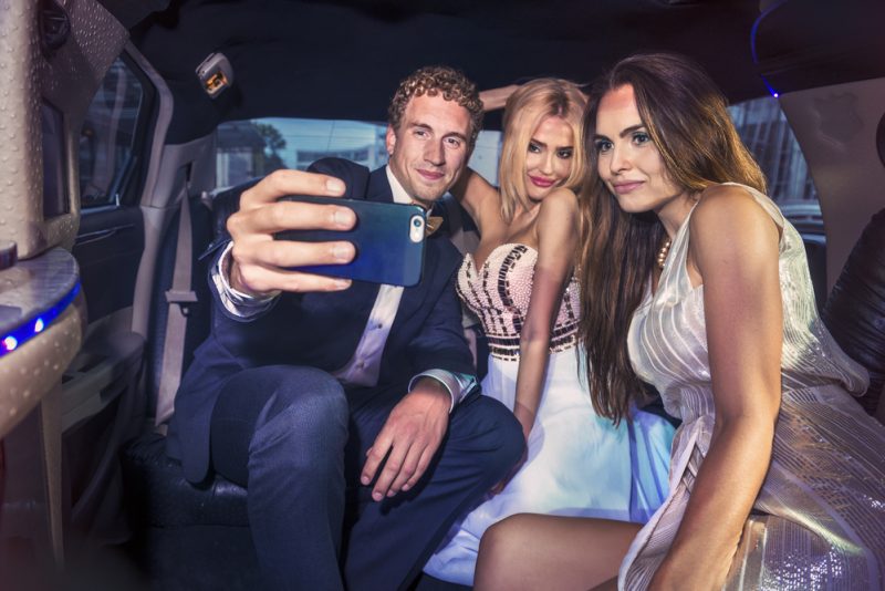 Prom Style Limo Selfie