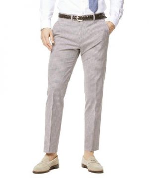 Red and Navy Cotton Check Sutton Suit Trouser Red and Navy Cotton Check Sutton Suit Trouser