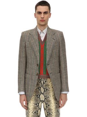 Retro Wool Blend Tweed Jacket Retro Wool Blend Tweed Jacket
