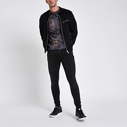 river island mens black jeans
