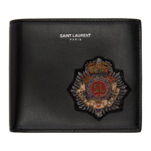 Saint Laurent Black Logo Badge Bifold Wallet Saint Laurent Black Logo Badge Bifold Wallet