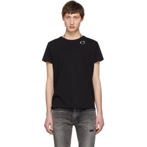 Saint Laurent Black Natural Heart T-Shirt Saint Laurent Black Natural Heart T-Shirt