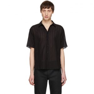Saint Laurent Black Open Seam Shirt Saint Laurent Black Open Seam Shirt