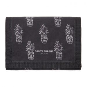 Saint Laurent Black Pineapple Print Wallet Saint Laurent Black Pineapple Print Wallet