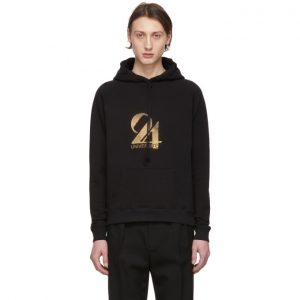 Saint Laurent Black and Gold University Hoodie Saint Laurent Black and Gold University Hoodie