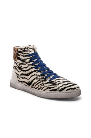 Saint Laurent Calf Hair Joe Chess Hi-Top Sneakers in White,Animal Print. - size 43 (also in 41,42,45) Saint Laurent Calf Hair Joe Chess Hi-Top Sneakers in White,Animal Print. - size 43 (also in 41,42,45)