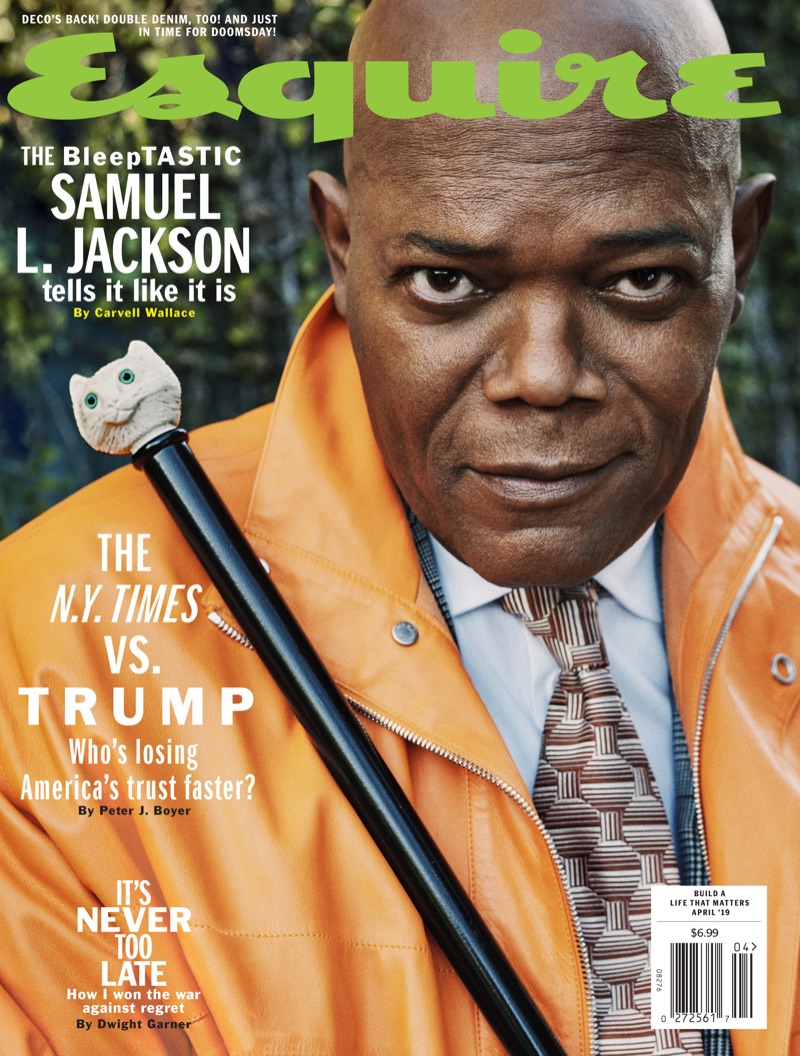 Samuel L. Jackson covers the April 2019 issue of Esquire.