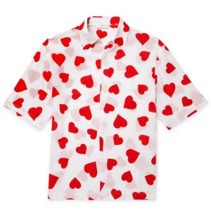 Sandro - Printed Woven Shirt - Men - White Sandro - Printed Woven Shirt - Men - White