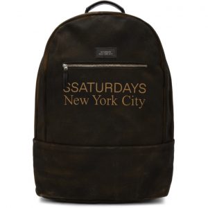 Gucci White Bee New Ace High-Top Sneakers Saturdays NYC SSENSE Exclusive Brown Hannes Backpack