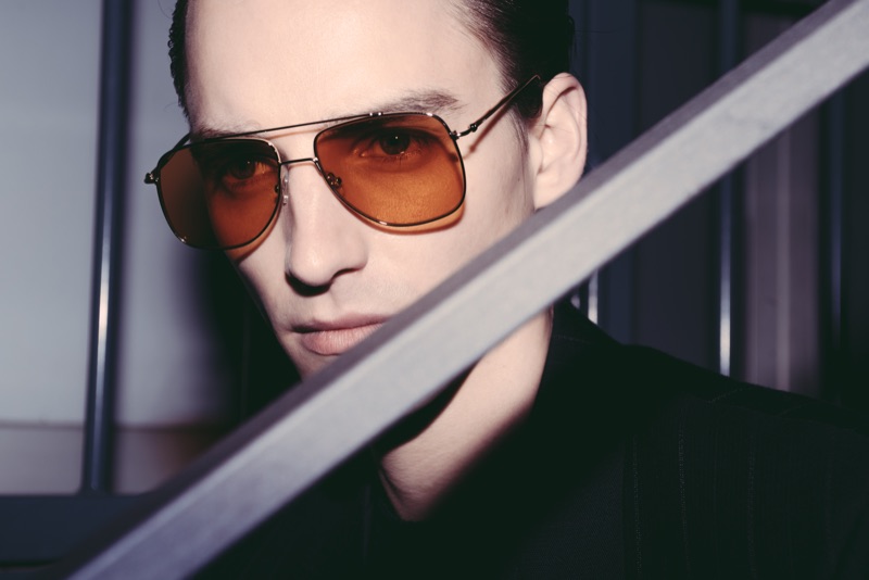 Model Ignas Ra rocks stylish shades for Spektre's 2019 campaign.