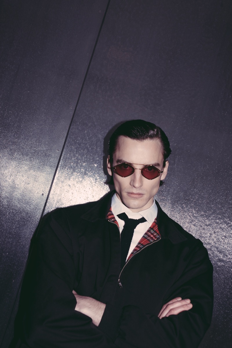 Tapping into 1960s-inspired style, Ignas Ra fronts Spektre's eyewear campaign.