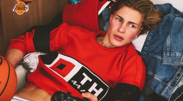Steve Swish Rocks Tommy Hilfiger for VMAN Steve Swish models Tommy Hilfiger for VMAN.