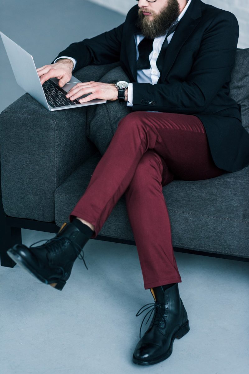 Stylish Man on Laptop Stylish Man on Laptop