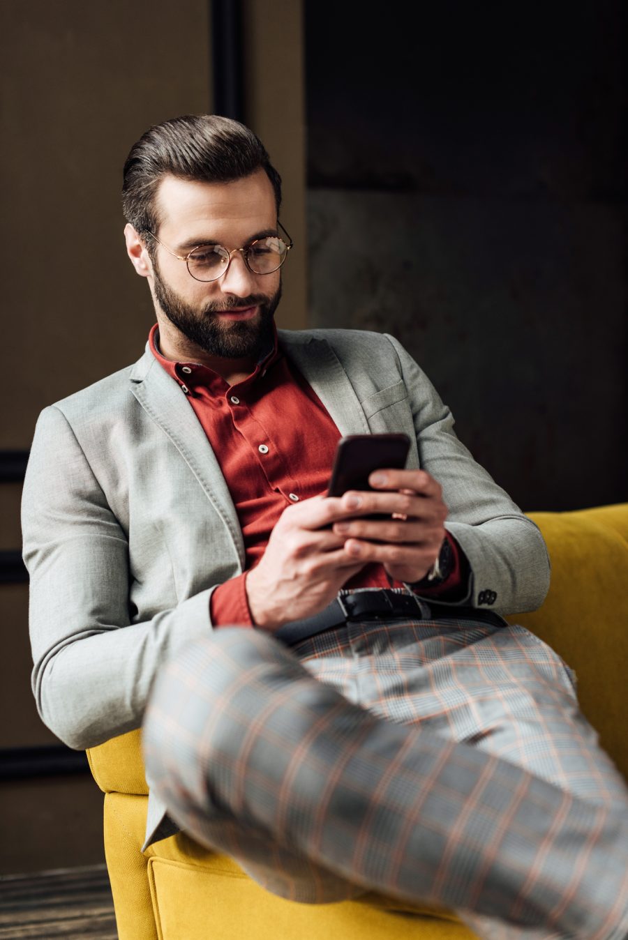 Stylish Man on Phone Stylish Man on Phone