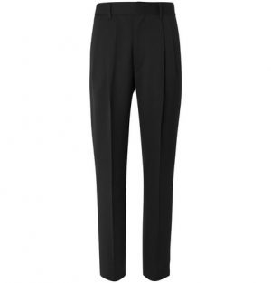 The Row - Black Eric Pleated Virgin Wool Trousers - Men - Black The Row - Black Eric Pleated Virgin Wool Trousers - Men - Black