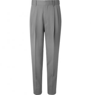 The Row - Grey Eric Pleated Virgin Wool Trousers - Men - Gray The Row - Grey Eric Pleated Virgin Wool Trousers - Men - Gray