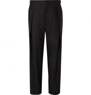 The Row - Jonathan Pleated Cotton Trousers - Men - Black The Row - Jonathan Pleated Cotton Trousers - Men - Black