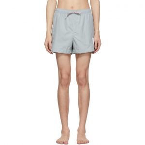 Thom Browne Grey Drawcord Waist Swim Shorts Thom Browne Grey Drawcord Waist Swim Shorts