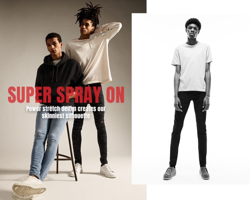 Hamady Hirailles, Kelvin Bueno, and Tommy Blue showcase denim styles from Topman.