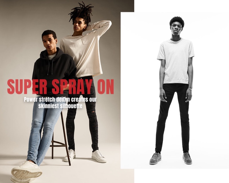 Hamady Hirailles, Kelvin Bueno, and Tommy Blue showcase denim styles from Topman. » Fit In, Stand Out: Discover Topman Spring '19 Denim Campaign Hamady Hirailles, Kelvin Bueno, and Tommy Blue showcase denim styles from Topman.
