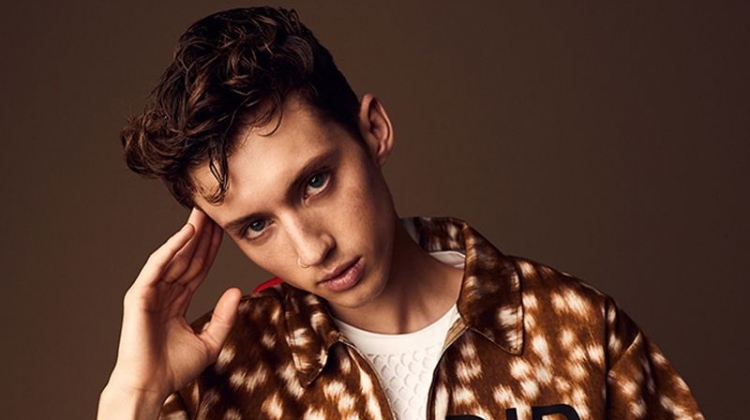Sporting a look from Burberry, Troye Sivan appears in a photo shoot for W Korea.