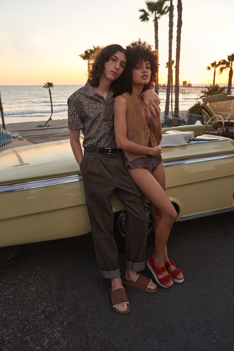 Shawkat Sanbar and Mikaela Kreuz appear in UGG's spring-summer 2019 campaign.