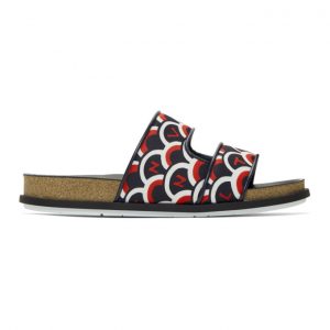 Valentino Navy and Red Valentino Garavani VLTN Staircase Sandals Valentino Navy and Red Valentino Garavani VLTN Staircase Sandals