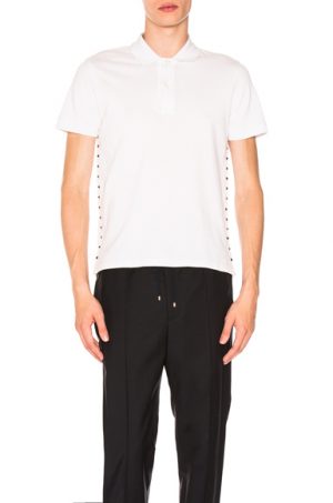 Valentino Studded Polo in White. - size S (also in L,M,XS) Valentino Studded Polo in White. - size S (also in L,M,XS)