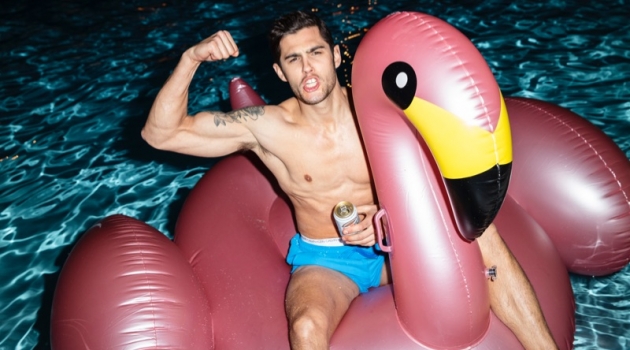 René Grincourt is the Life of the Party for Wormland Spring '19 Campaign Flexing for the camera, René Grincourt fronts Wormland's spring-summer 2019 campaign.