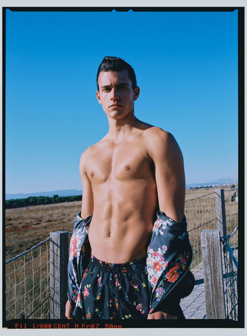 Xavier Serrano stars in a Dior Men editorial for Essential Homme.